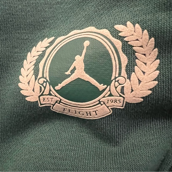 Nike Jordan Brooklyn Joggers Sweatpants Drawstring Plaid Pockets Green L Women's - Picture 5 of 10